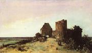 Johan-Barthold Jongkind Ruins of the Castle at Rosemont Sweden oil painting reproduction